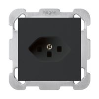 UP-Steckdose kallysto T23 schwarz mit Steckklemmen mit Befestigungsplatte