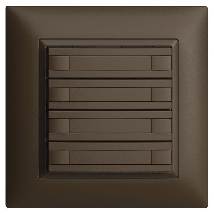 UP-KNX-Taster RGB EDUE FMI, 250mW, o.LED, m.Papier, 4×Taste, 2×Tastenb., cof