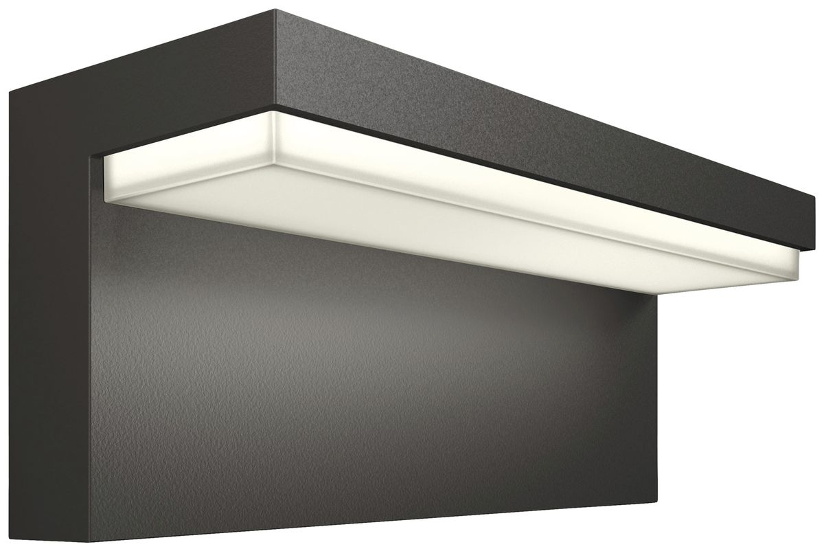 LED-Wandleuchte Philips Bustan 3.8W 800lm 2700K IP44 anthrazit