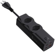 Steckdosenleiste 10A 2×T13 1×USB-A 3×USB-C schwarz