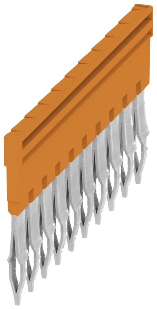Connexion transversale 10 bornes 32A 400V 6.1mm isolé orange