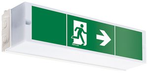 Luminaire de secours ESYLUX SLA FLPi SC, 5W/T5, 352×114×90mm