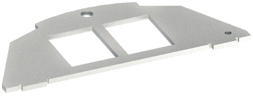 Montageplatte Hager Typ 01, 19.3×14.8mm zweifach