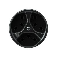 Steckdose origin 3×Typ 13 bel.grün 10A 230V 60×60mm schwarz