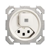 UP-Leuchtkombination 3/1L+T23 16A FH weiss, LS, mit Linse, LED gelb