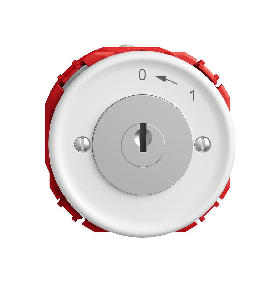 Schwenktaster STANDARDdue SNAPFIX® 0<-1/1P mit Schloss & 2 Schlüsseln ws