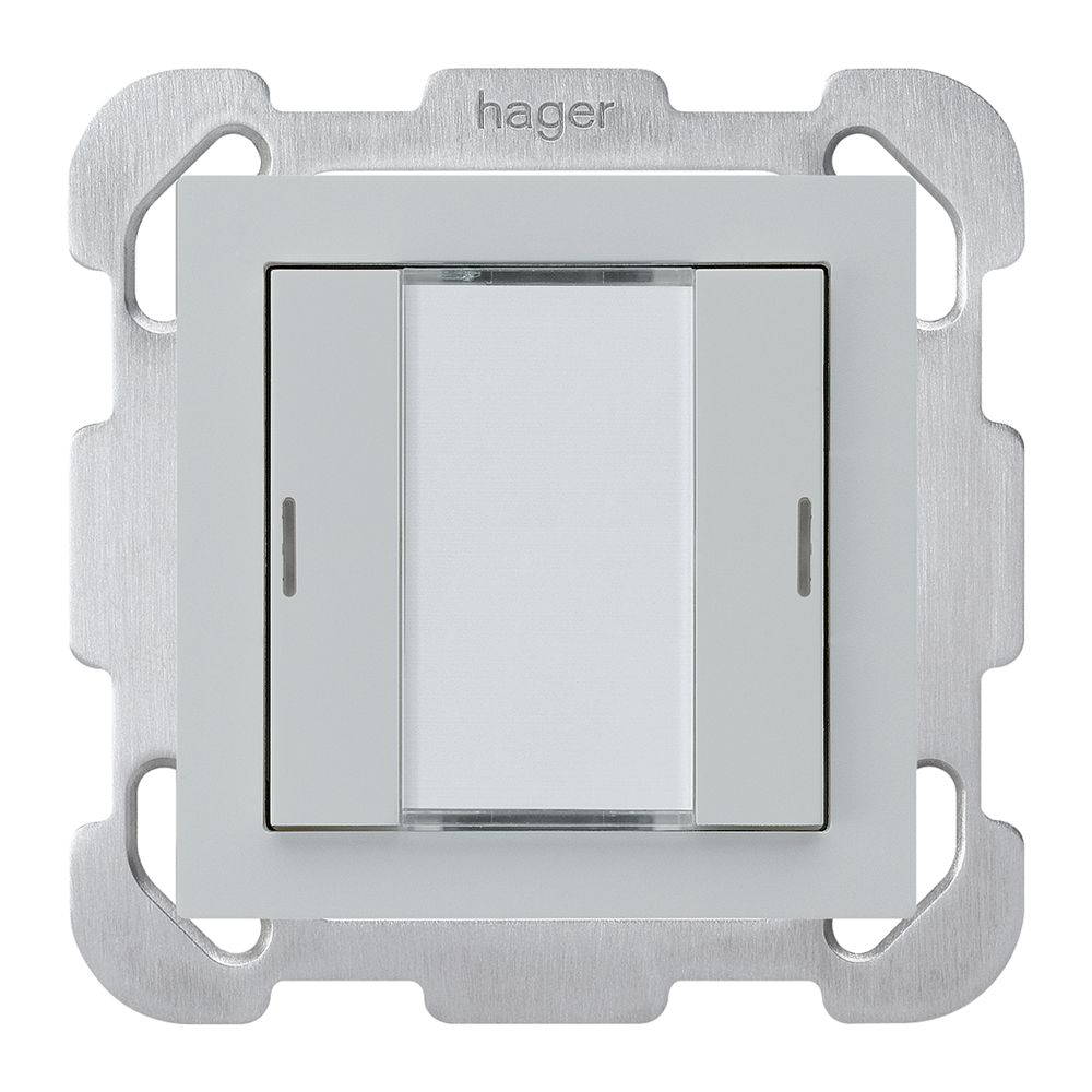 Poussoir ENC kallysto B KNX 2× LED RGB s/e-link gris clair