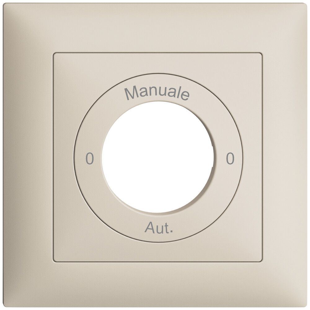 Kit front. 0-Manuale-0-Aut. EDIZIOdue crema 88×88mm pour interr.rot