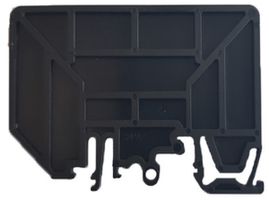 Abschlussplatte Weidmüller WAP WSI4/2 71.12×2.5mm schwarz