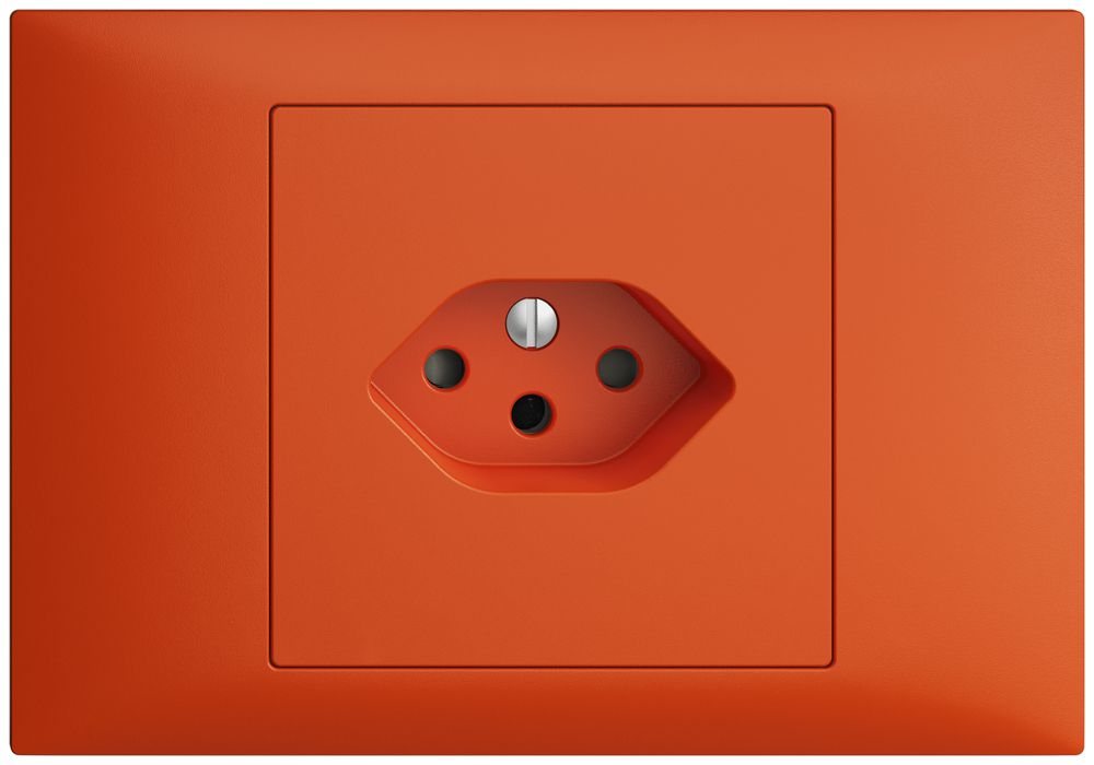 EB-Steckdose EDIZIOdue BKE T13 orange