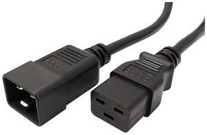 Cavo d'apparecchi ROLINE C20 → C19 3×1.5mm² 250VAC/16A nero 2m