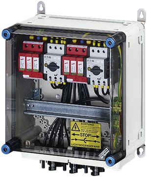 Scatola PV ENYSUN Mi PV 2242 con spina MC4 2×prot.sovratensione+interrutore rete