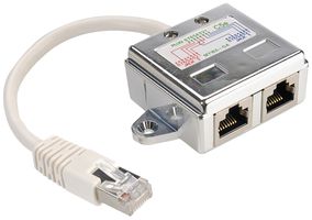 Ethernet Splitter VALUE 1×RJ45 8(8) → 2×RJ45 8(4) Kat.5e 10/100Mbit/s geschirmt