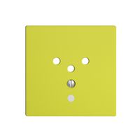 Placca frontale EDIZIOdue T12 lemon 60×60mm con lente per presa