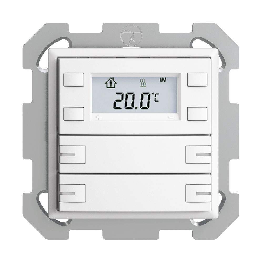 Poussoir RTH ENC KNX 4× EDIZIOdue FM blanc, avec LED RGB