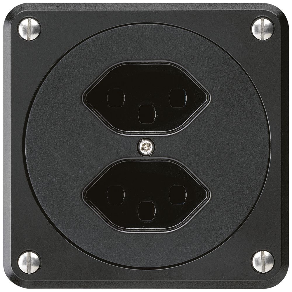 Prise ENC robusto 2×type 23 noir sans clapet pour combinaison