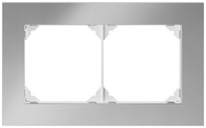 UP-Kopfzeile EDIZIO.liv prestige SNAPFIX® 1×2 94×154mm chromstahl poliert