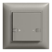 Poussoir ENC ZEP variateur univ. 1c/1t avec LED EDIZIOdue gris foncé