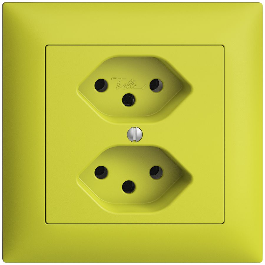 UP-Steckdose EDIZIOdue 2×T13 lemon