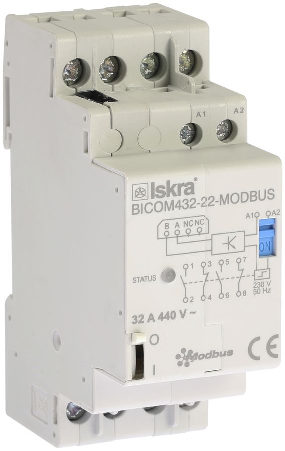 REG-Schrittschaltschütz, M-Bus, 230V, 2S 2Ö 32A, 35×90×60mm