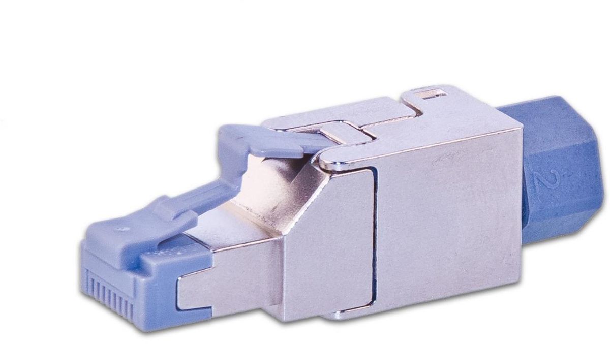 Connector RJ45 à montable sur le terrain toolless, introduction droite