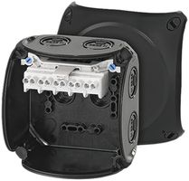 AP-Abzweigdose Hensel KF B mit Klemmen 5×4mm² schwarz