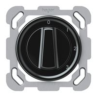 UP-Drehschalter origin Mehrfachumschalter 5/1L 16A 250V 0-1-2-3 77×77mm schwarz