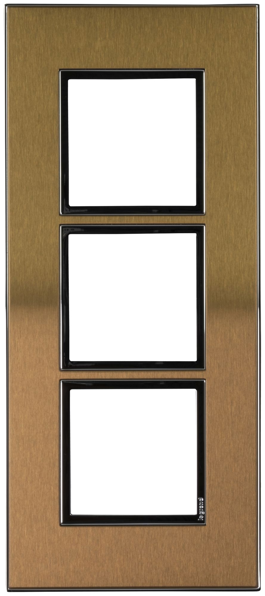 Telaio di copertura ATO 1×3 modulo, gold brass