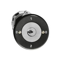 UP-Drehschalter FH 2/1P schwarz mit Sicherheitsschloss