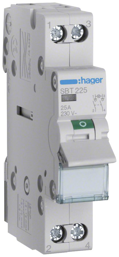 Interrupteur AMD Hager SBT 25A 230V 2 fermeur 0 ouvreur 1 inverseur