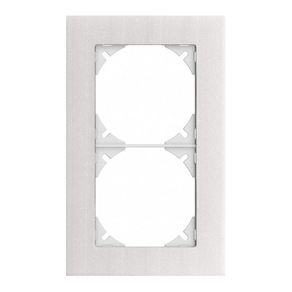 Cadre de rec.EDIZIOdue prestige 2×1 marbre blanc