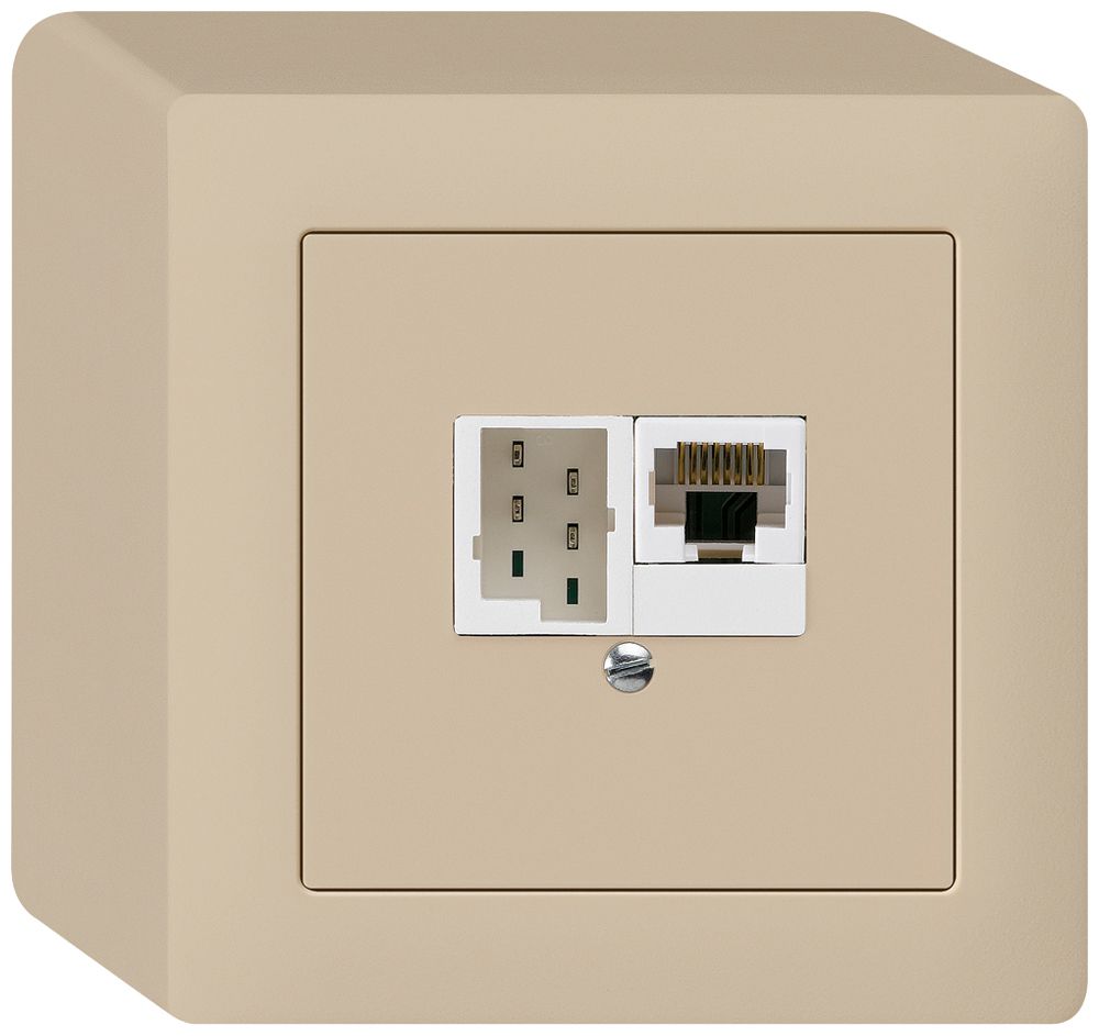 AP-Dose kallysto 1×RJ45u+1×TT83 beige