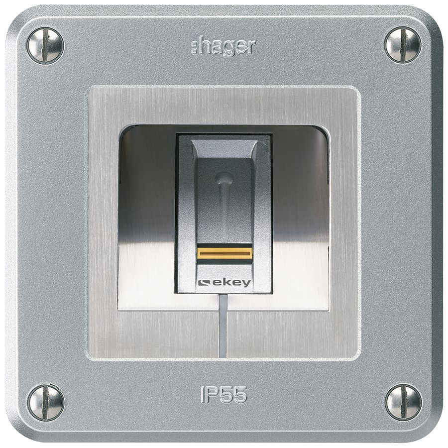 Lecteur d'empreintes digitales NUP Hager ekey RFID robusto C aluminium