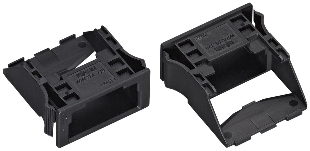 Snap-In-Rahmen WAGO 3L für Buchsen und Stecker 35.5×17.5×38.7mm PA 66 schwarz
