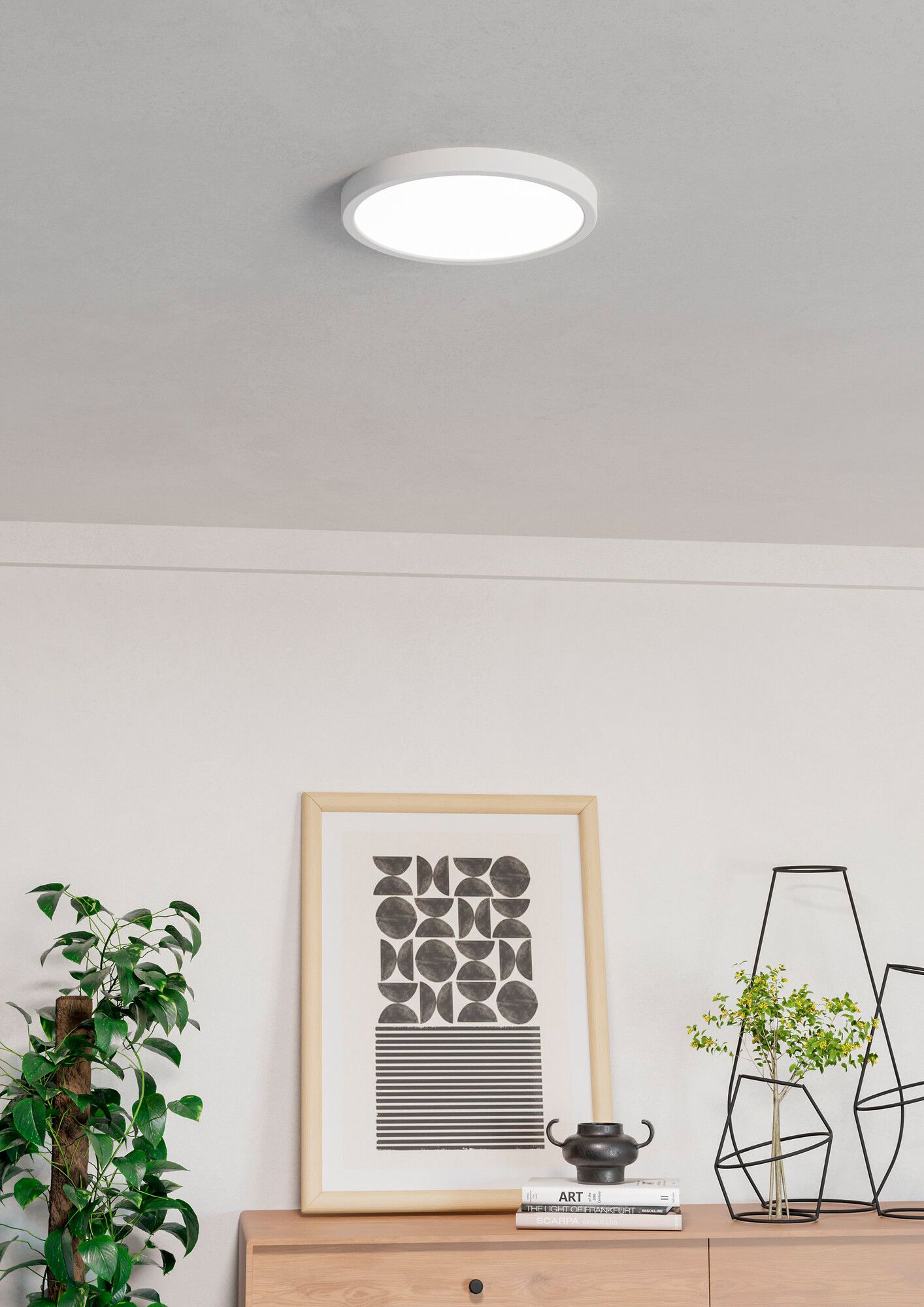 LED-Deckenleuchte Eglo FUEVA 16W 0…1800lm 2700…6500K IP44 DIM Ø278×25mm weiss