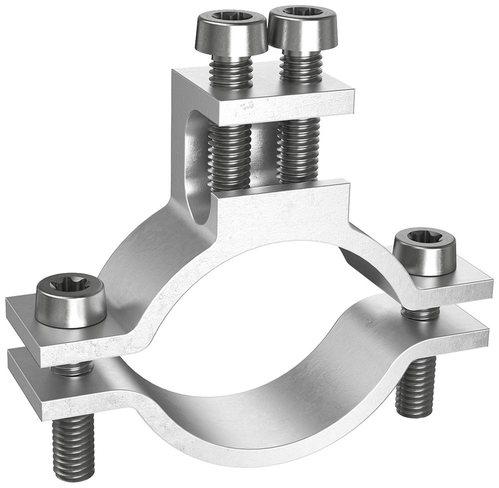 Erdleitungsbride AGRO 1…1 1/4" (33.5…41.9mm), 1×4…50mm²/Ø8mm