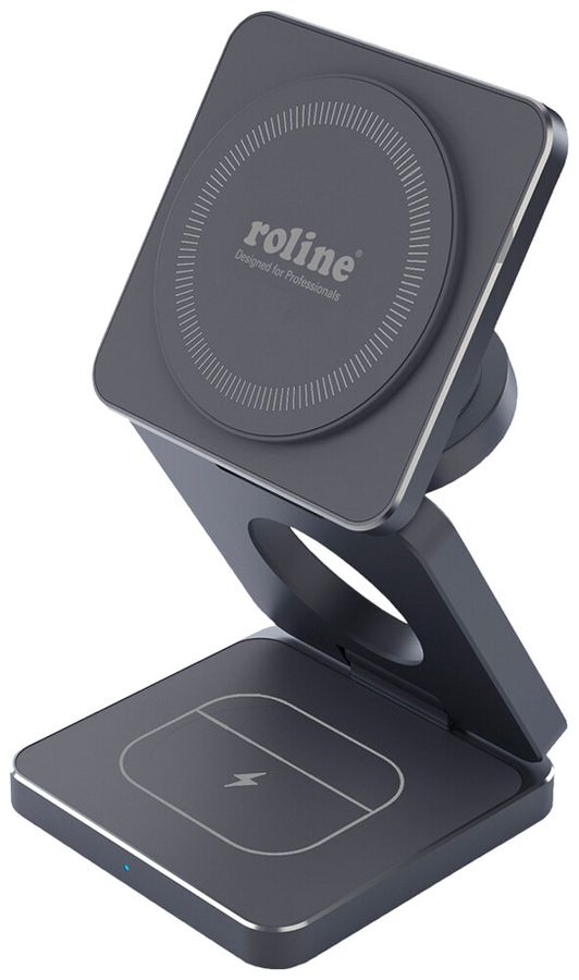 Stazione di carica ROLINE per Samsung Qi Wireless Charging/MagSafe 15W grigio
