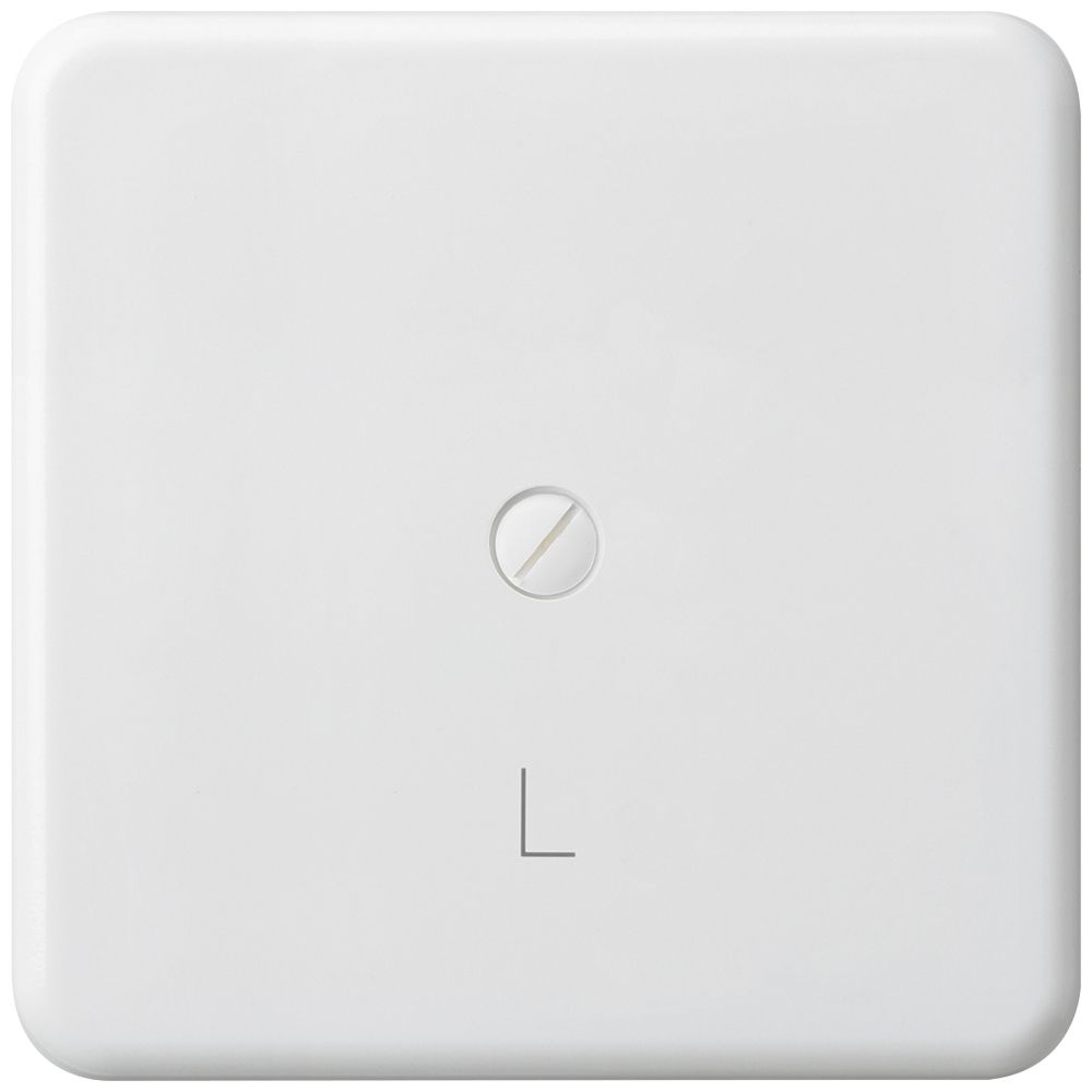 Plaque de recouvrement basico grd.III en isolant blanc avec gravure L