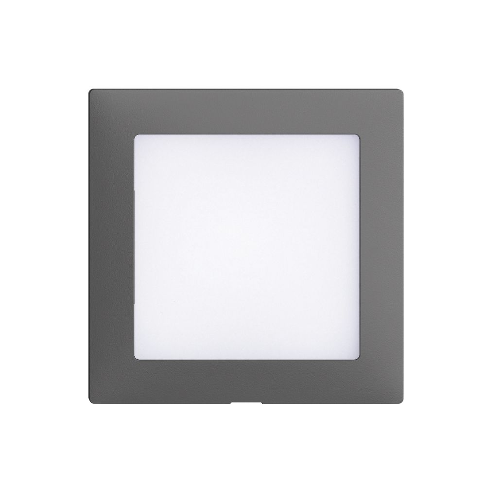 Frontset EDIZIOdue dunkelgrau 60×60mm für LED-Leuchte