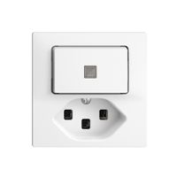 Leuchtkombination KS 3/1L+T23 weiss 16A EDIZIOdue mit Linse, LED gelb