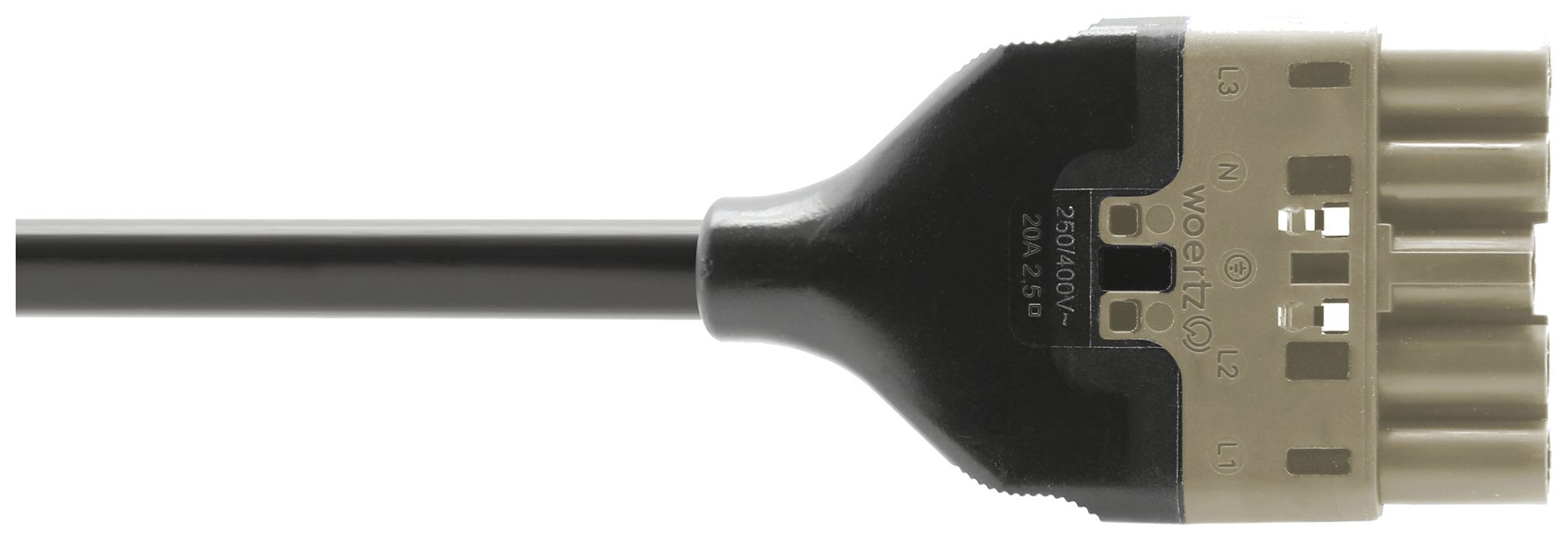 Anschlussleitung Woertz 49345/C3 5×1.5mm² 400V 16A 4m gu Stecker-frei Cca