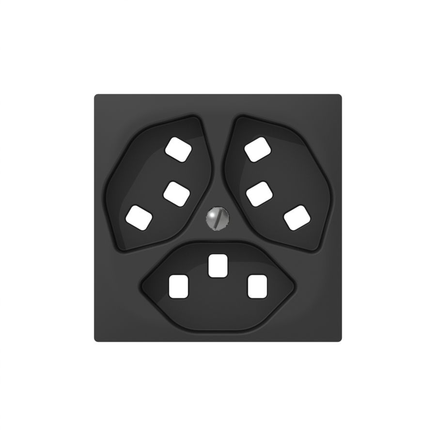 Frontplatte SIDUS anthrazit zu 3×T23