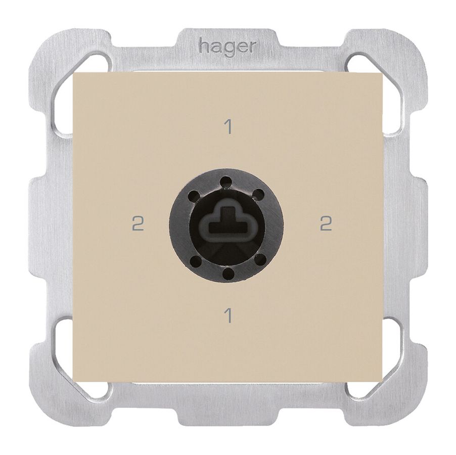 Interruttore rotativo INC kallysto 3/1L beige per serratura senza cilindro