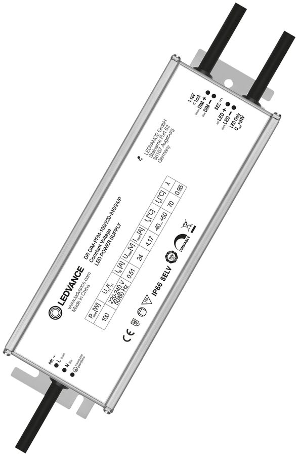 Convertitore LED LDV PERFORMANCE DIM 1…10V, 24V 100W 233×74×42mm IP66