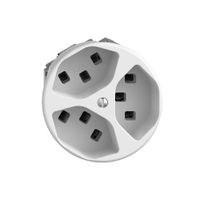 Steckdose STANDARDdue 3×T23 weiss