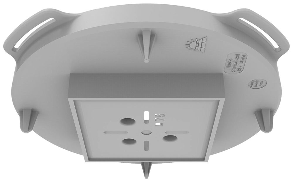 Frontteil Spotbox Mini Flex 75×75mm für Ortbeton grau