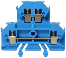 Durchgangs-Reihenklemme Woertz 0.5…1mm² 13.5A 400V Schraubanschluss 2×2 TH15 bl