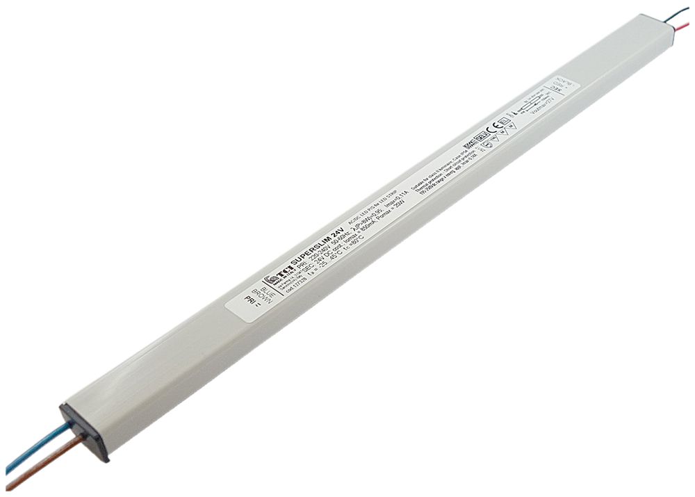 LED-Konverter TCI SUPERSLIM 20, 20W, 24V, 299×20×13mm, IP54