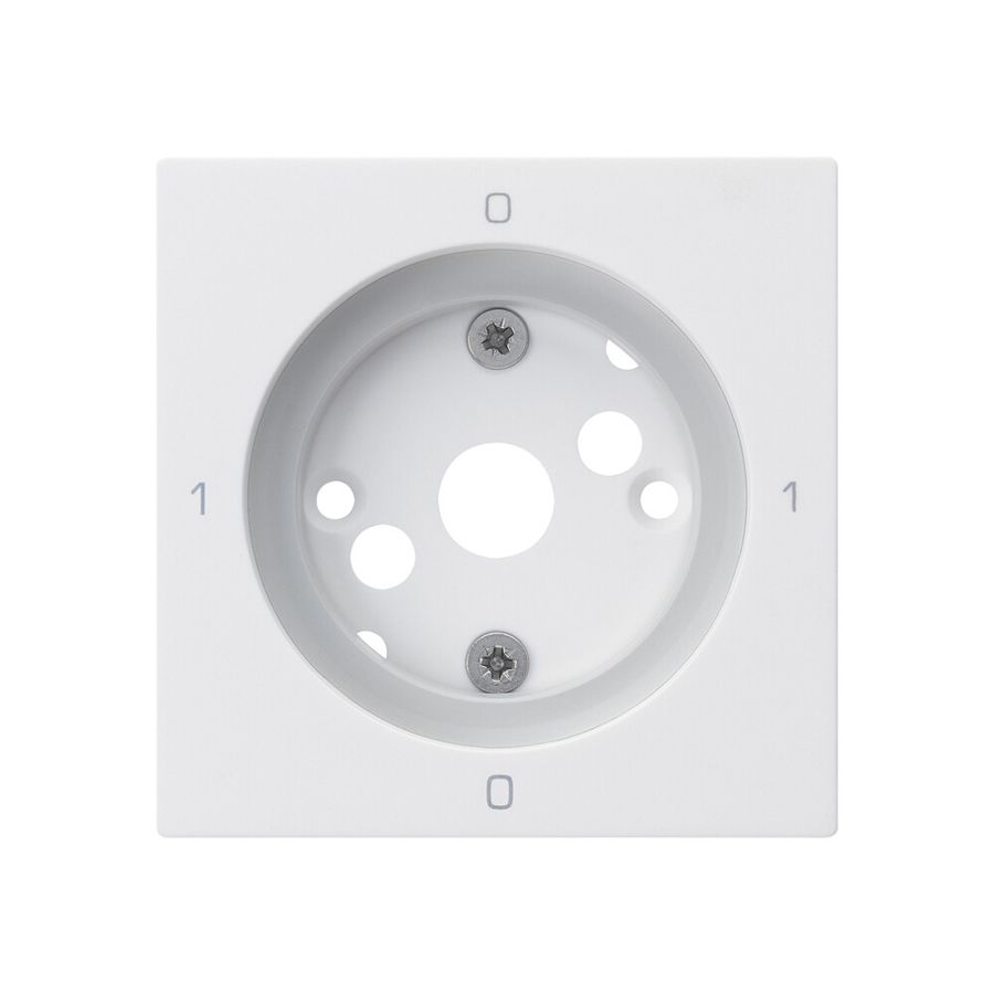 Placca frontale kallysto 0-1-0-1 60×60mm per interruttore rotativo S0 bianco