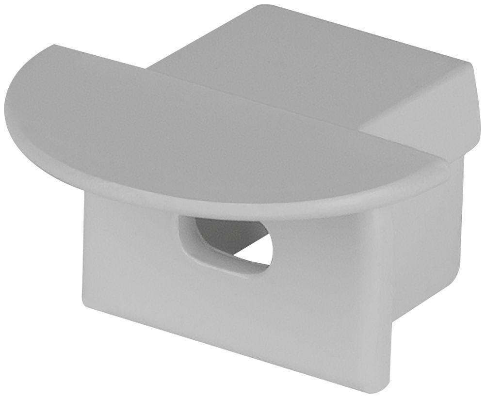 Endstück LDV PM01/EC/H, zu Flansch-Profil PM01, mit Einführung, grau